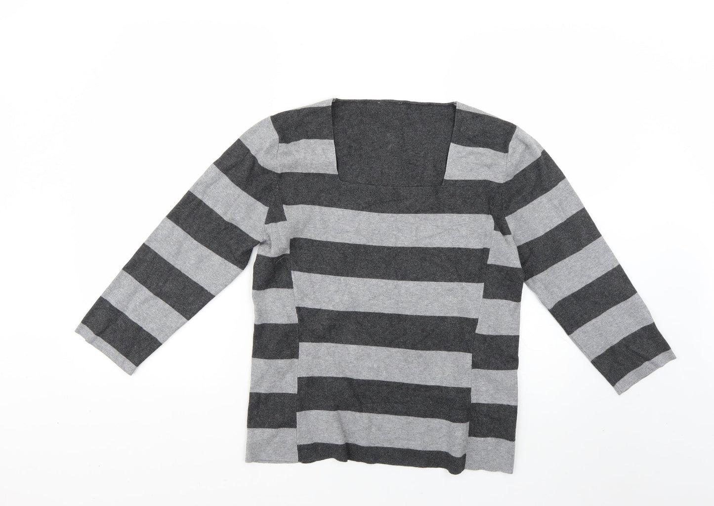 aw Womens Multicoloured Striped  Pullover Jumper Size 10
