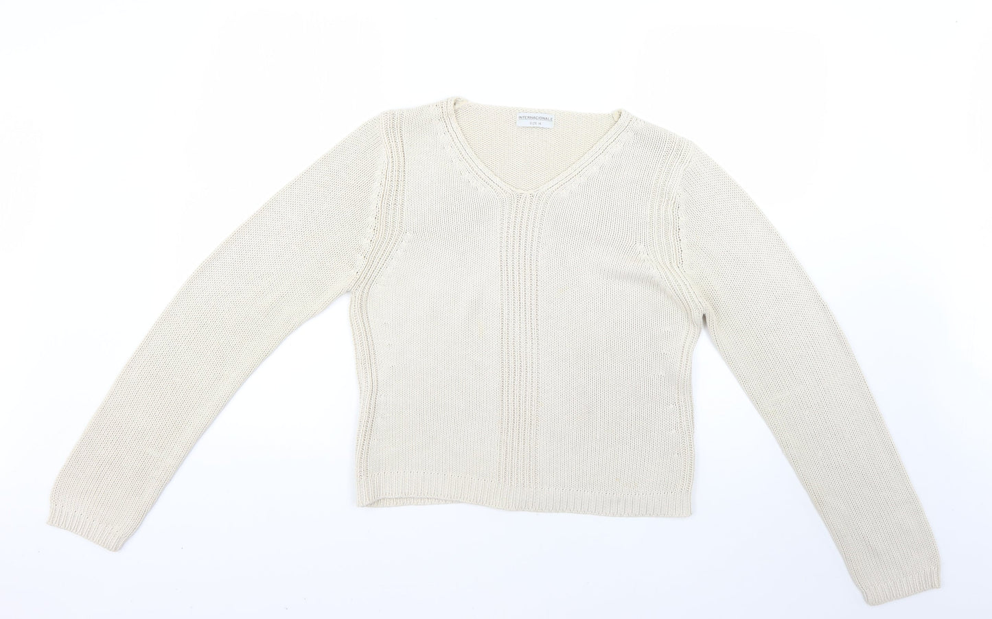 Internacionale Womens Beige   Pullover Jumper Size 14
