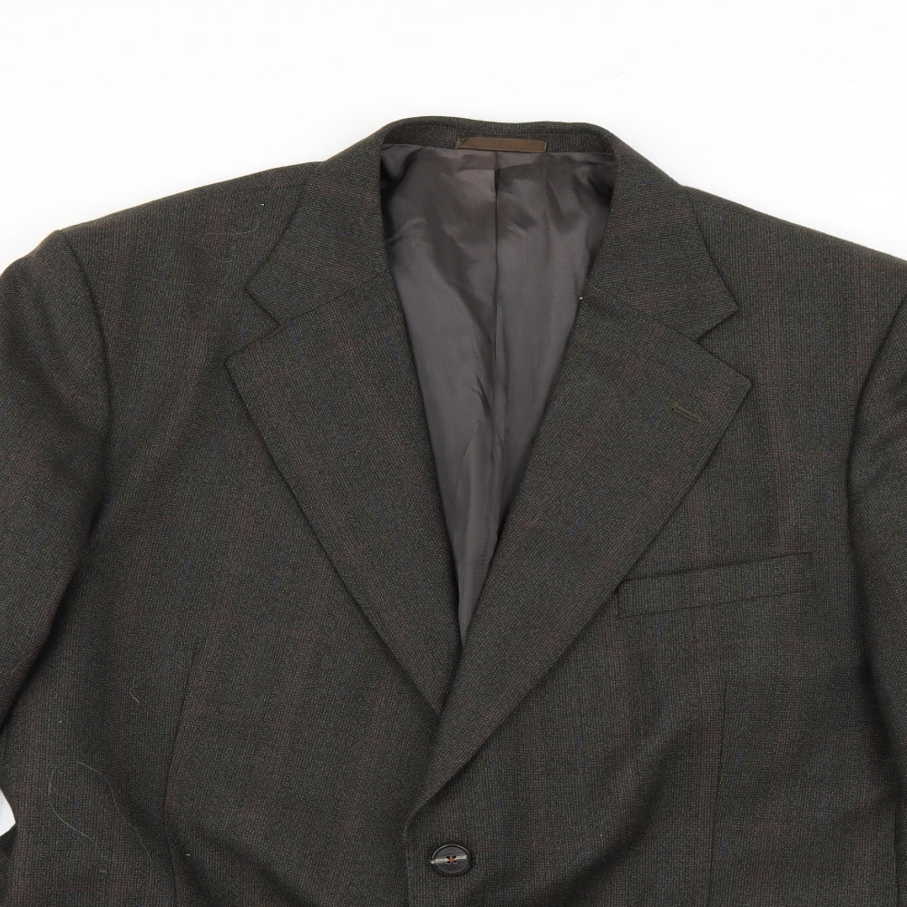 Preworn Mens Green Argyle/Diamond  Jacket Blazer