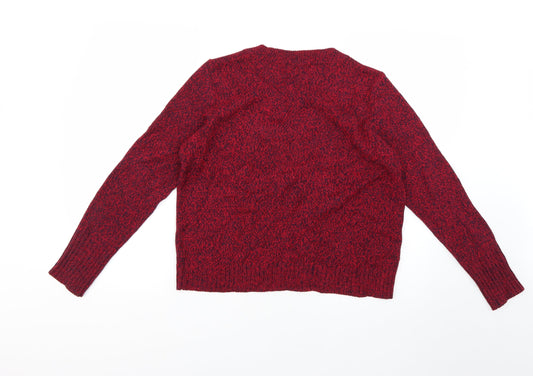 H&M Womens Red   Pullover Jumper Size M