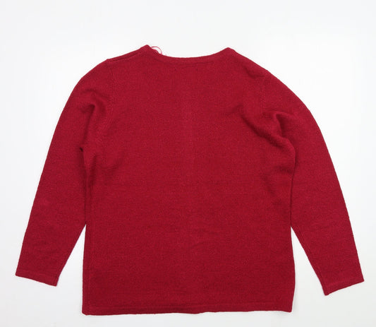 Bonmarché Womens Pink  Knit Cardigan Jumper Size M