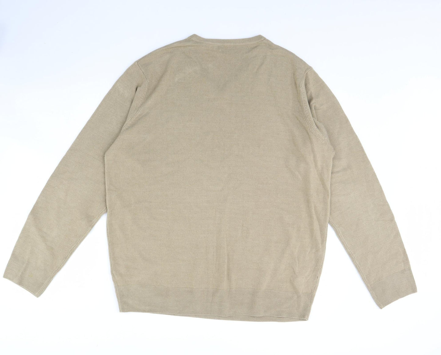 F&F Mens Beige   Pullover Jumper Size XL