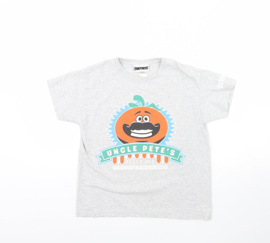 Fortnite Girls Grey   Basic T-Shirt Size S  - Fortnite