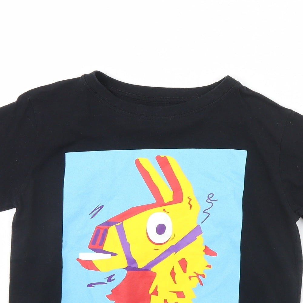 Fortnite Boys Black   Basic T-Shirt Size M  - Fortnite
