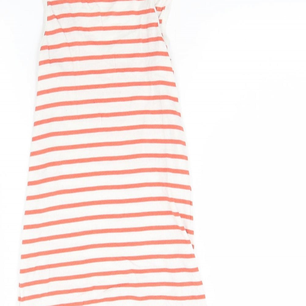 H&M Womens White Striped  Basic Tank Size M
