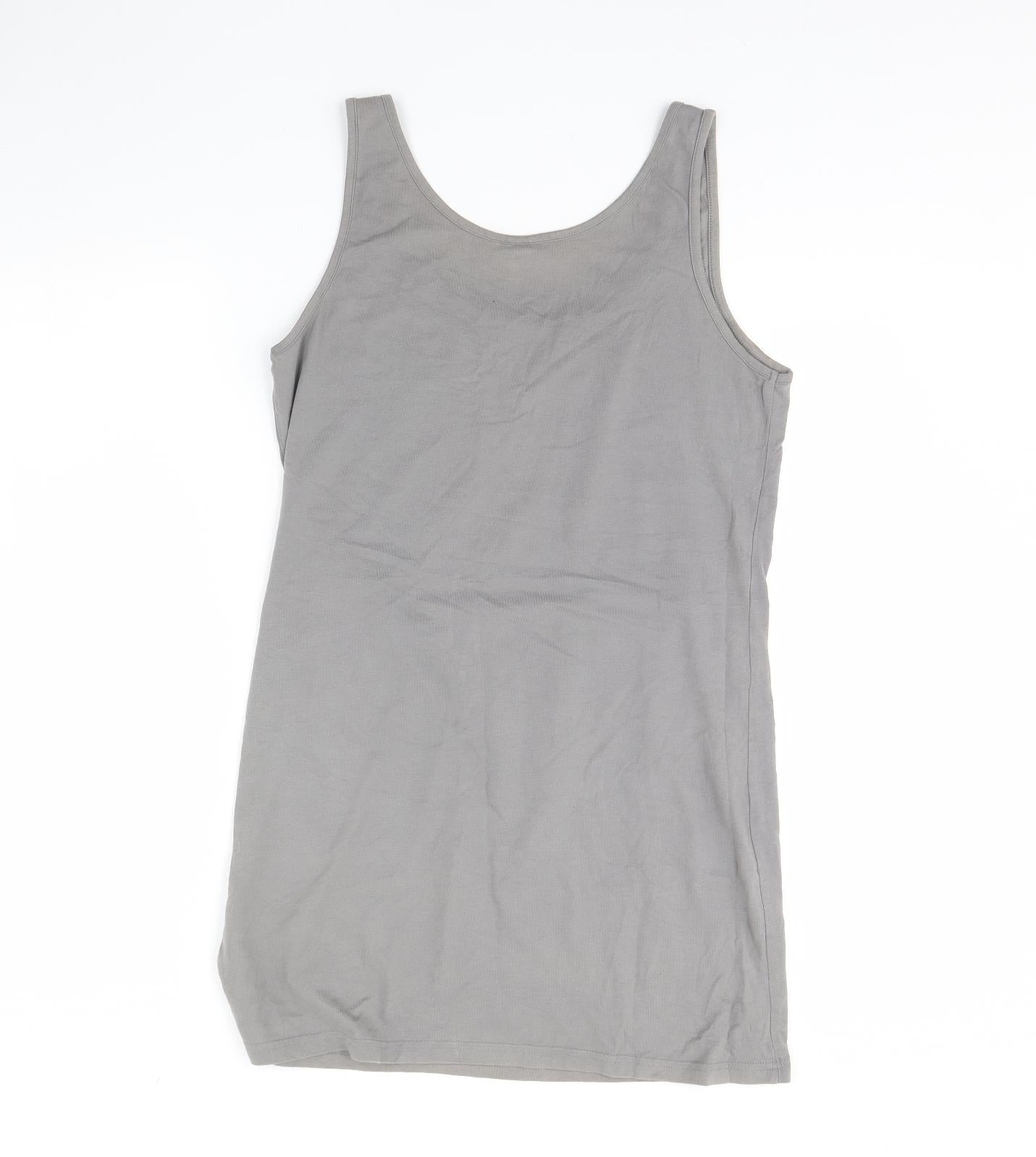 Topshop Womens Grey   Tank Dress  Size 12