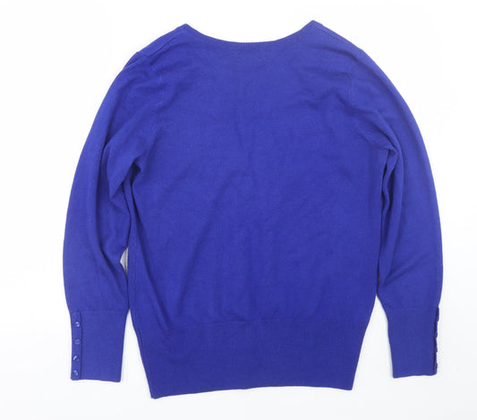 JM Collection Womens Blue   Pullover Jumper Size XS