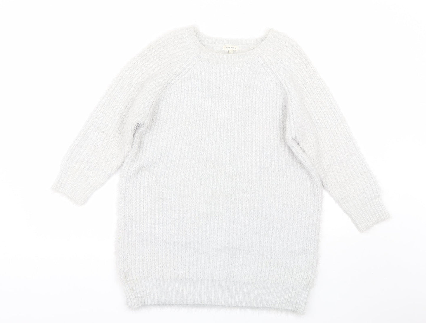River Island Womens Silver   Pullover Jumper Size 8