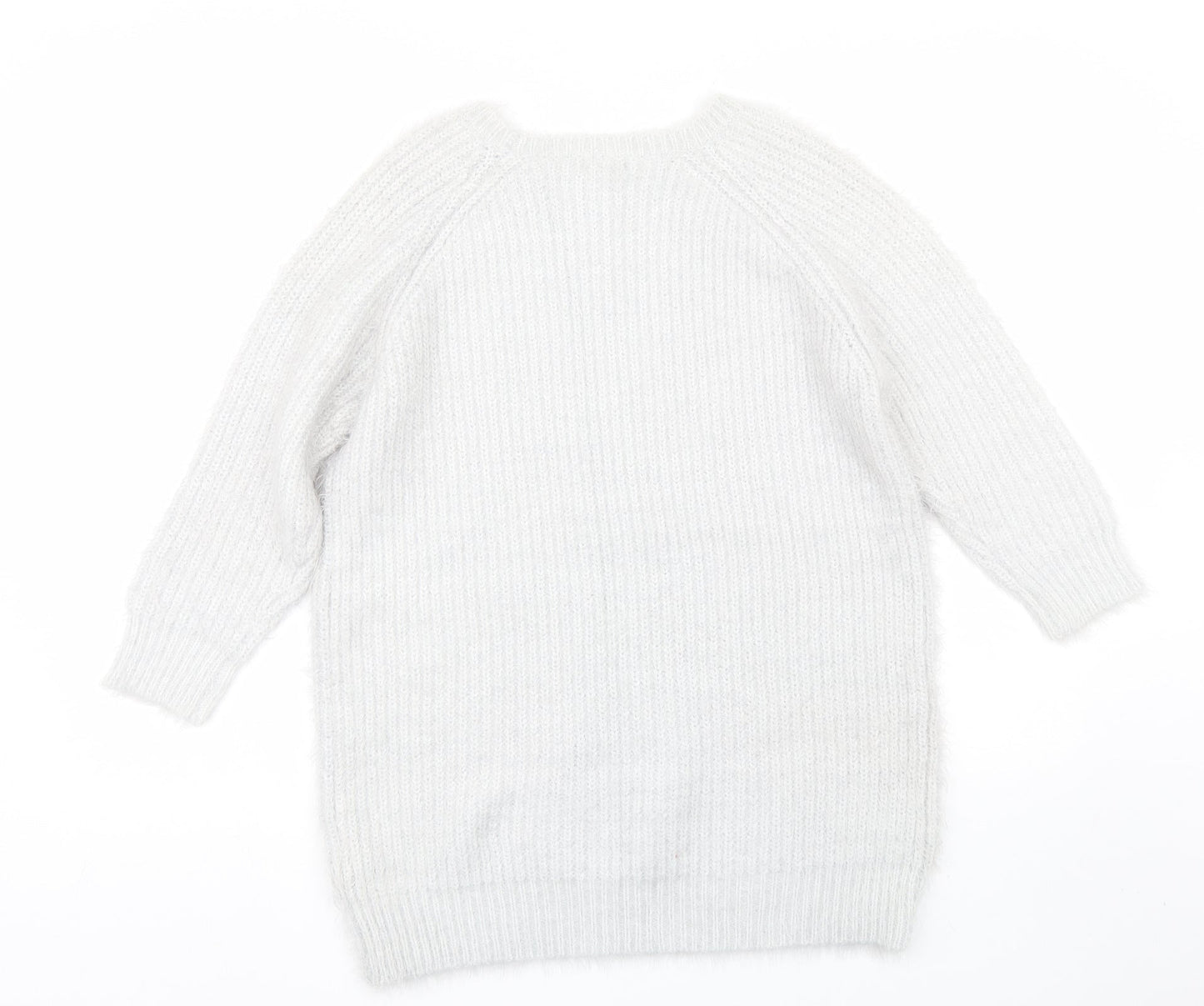 River Island Womens Silver   Pullover Jumper Size 8