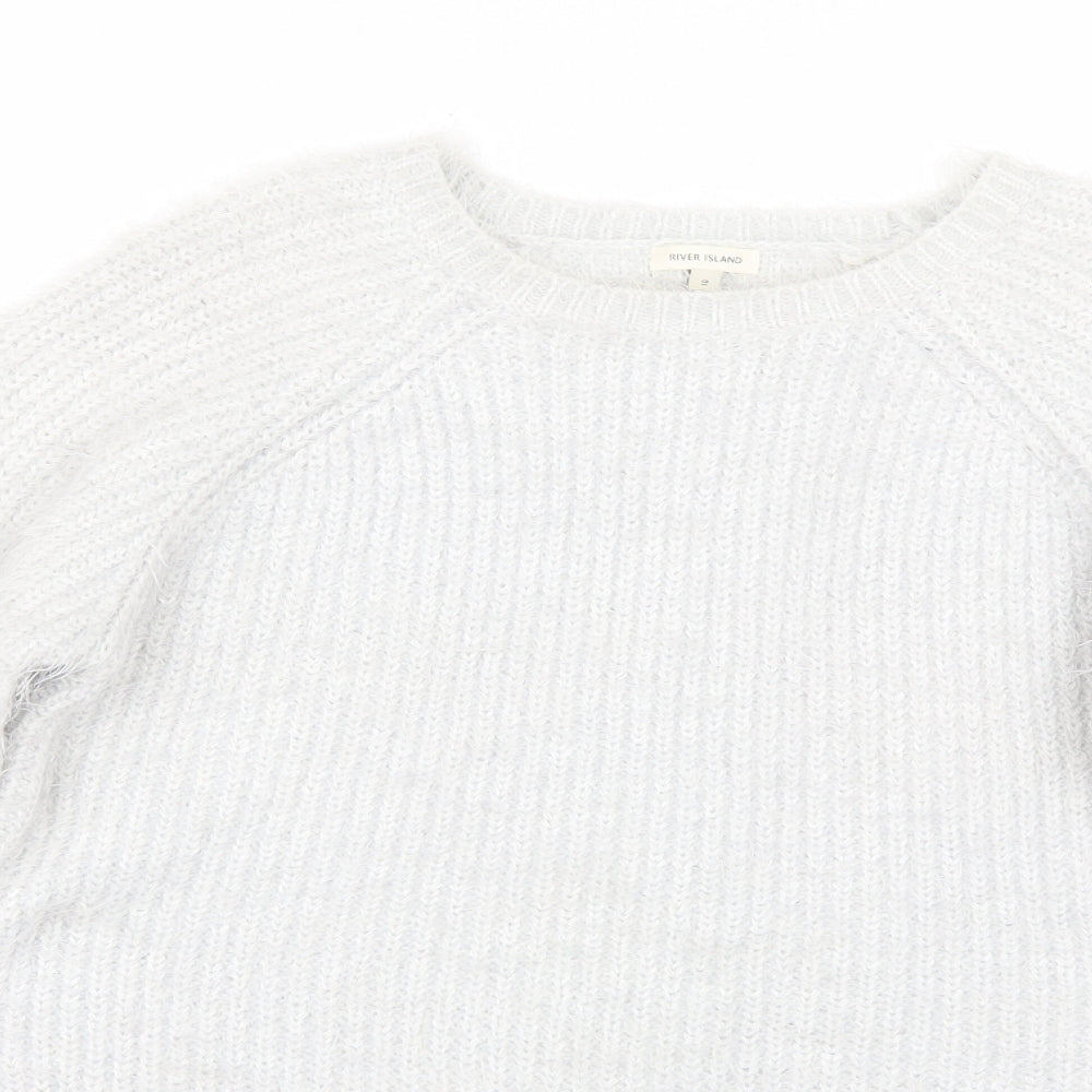River Island Womens Silver   Pullover Jumper Size 8