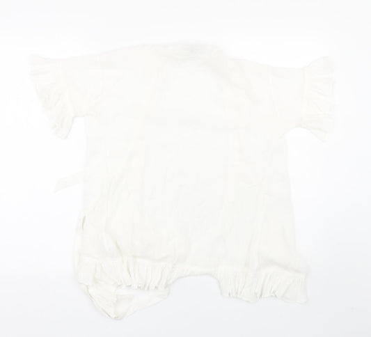 Lost ink Womens White   Basic Blouse Size S