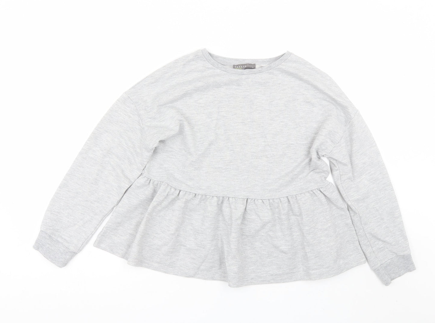 Papaya Womens Grey   Pullover Sweatshirt Size S