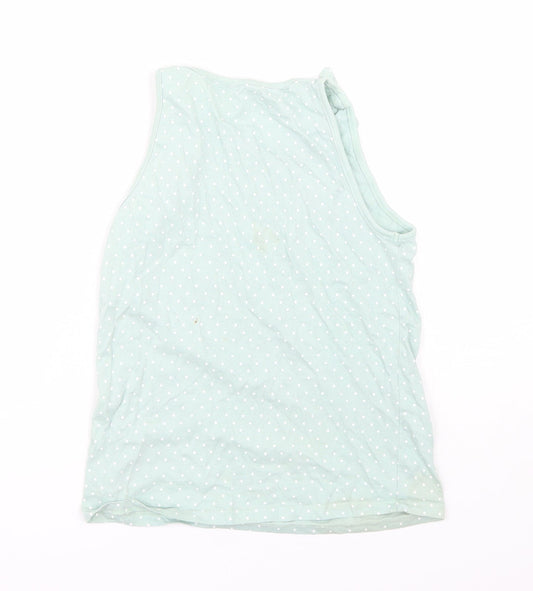 George Girls Green Polka Dot  Basic Tank Size 11-12 Years
