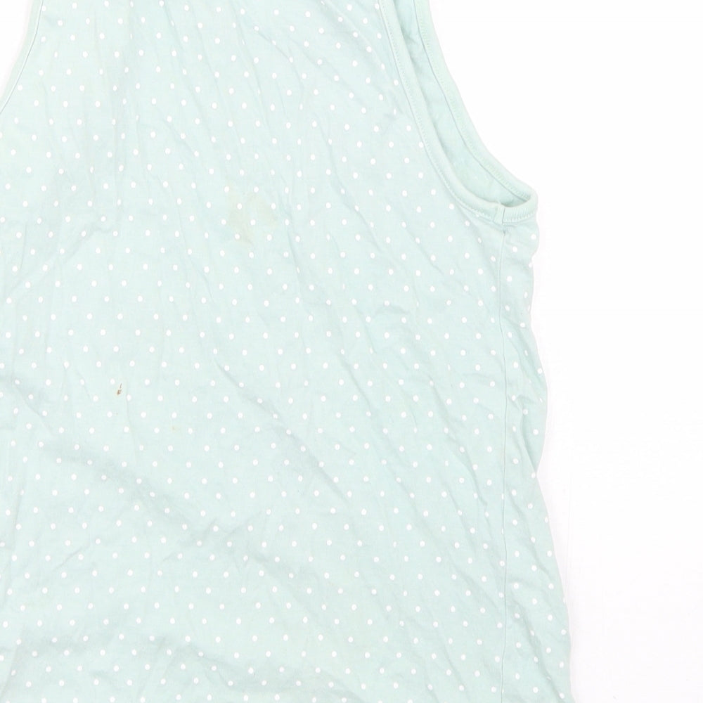 George Girls Green Polka Dot  Basic Tank Size 11-12 Years