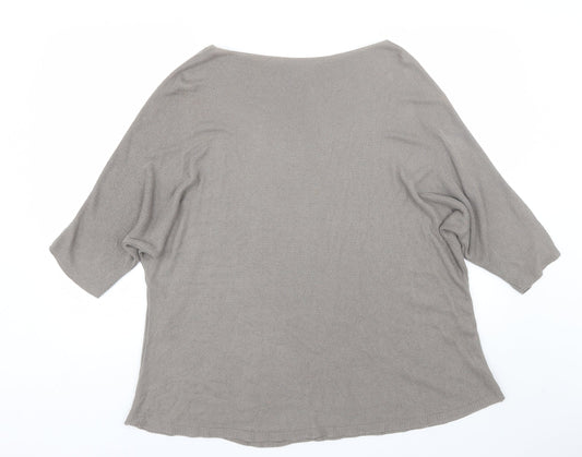 Preworn Womens Grey   Basic T-Shirt Size L