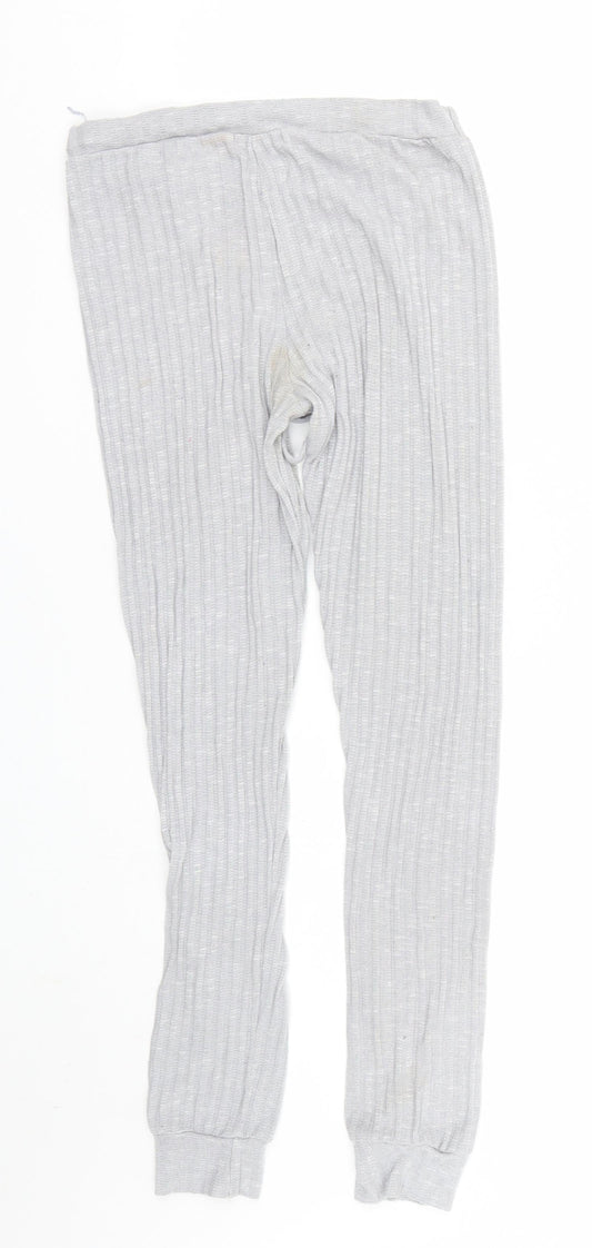 PRETTYLITTLETHING Womens Grey Striped  Jogger Trousers Size S L26 in