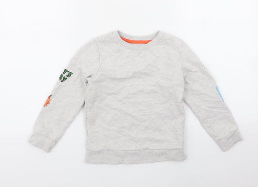 F&F Boys Grey   Pullover Hoodie Size 5-6 Years