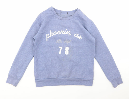 PRIMARK  Womens Blue Geometric  Pullover Sweatshirt Size 4