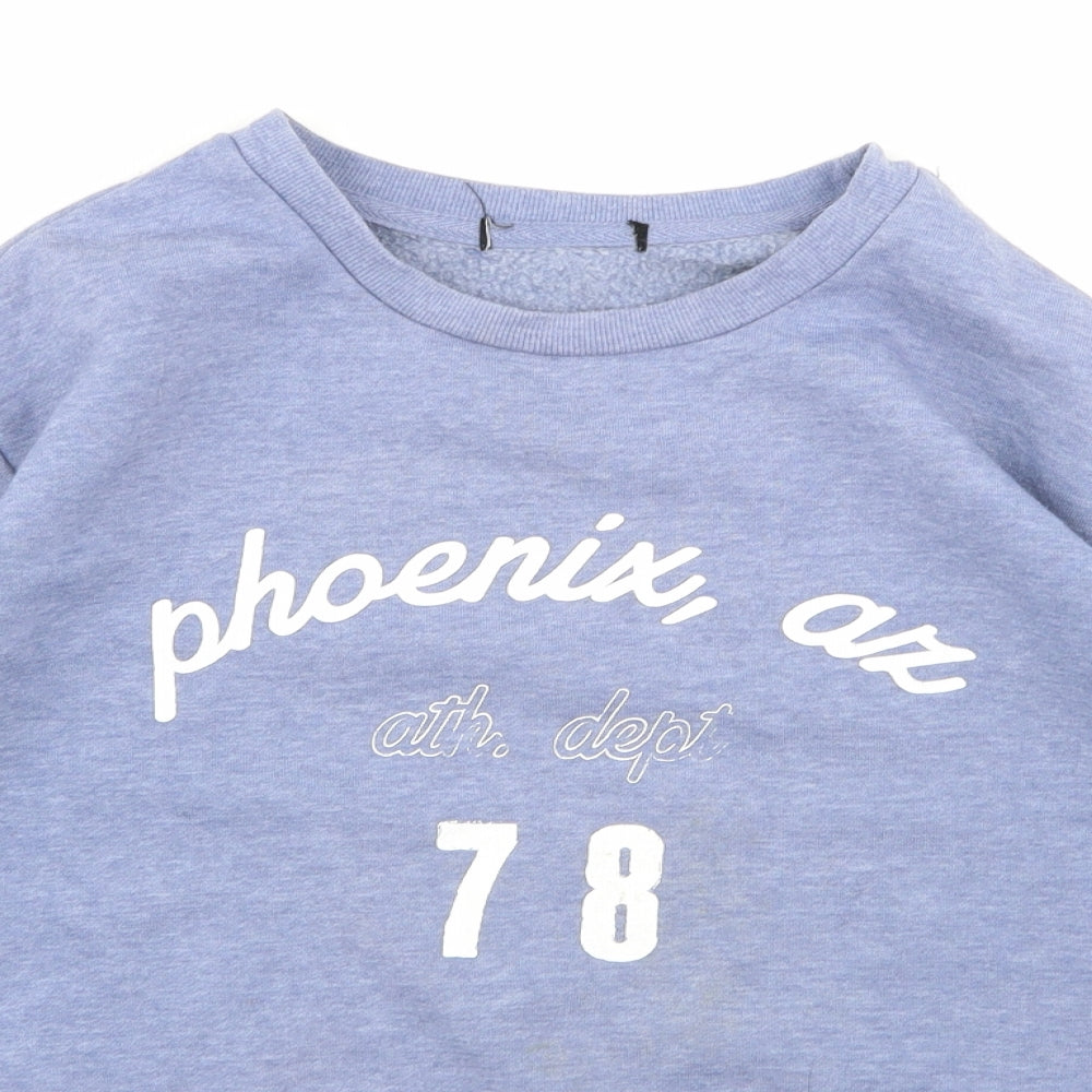 PRIMARK  Womens Blue Geometric  Pullover Sweatshirt Size 4