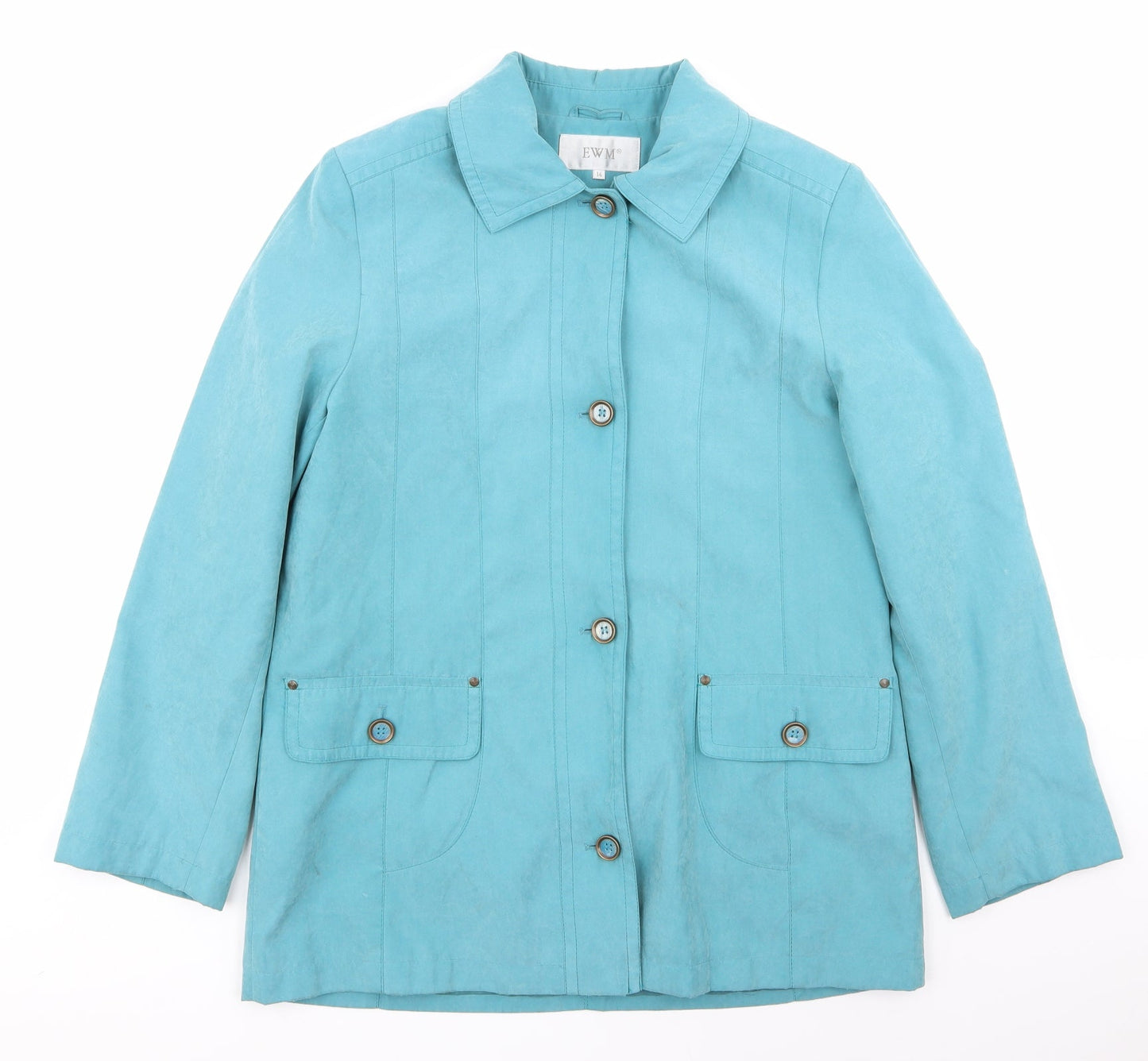 EWM Womens Blue   Jacket Coat Size 14