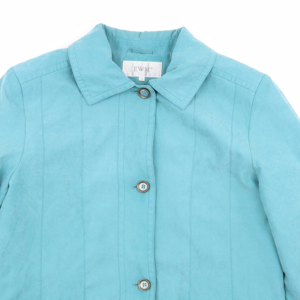 EWM Womens Blue   Jacket Coat Size 14