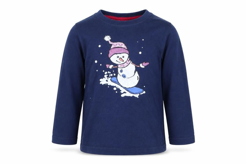 M&CO  Boys Blue Geometric  Basic T-Shirt Size 2-3 Years