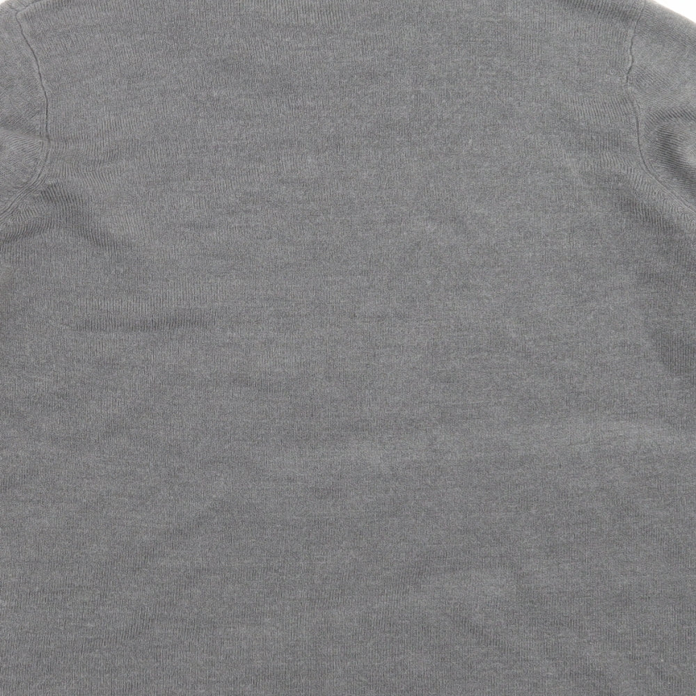 Marks and Spencer Womens Grey  Knit Pullover Jumper Size 16  - beaded sleeves