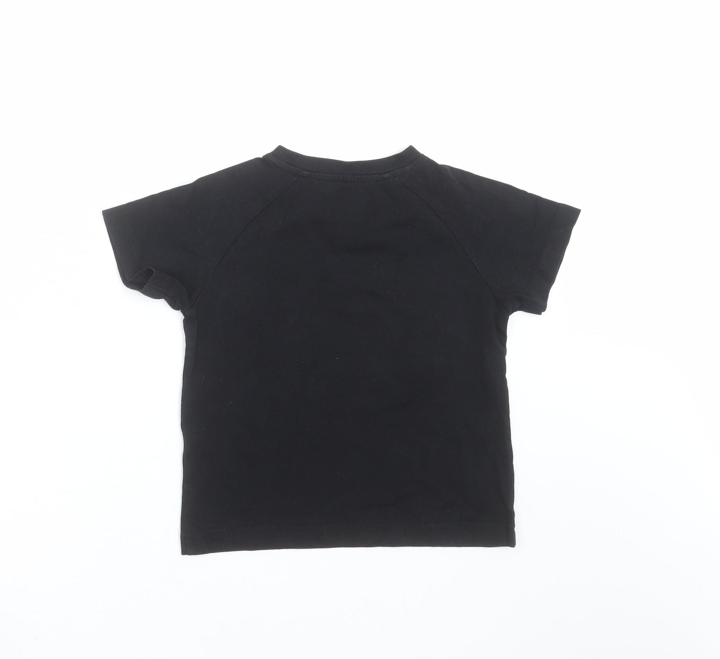 Matalan Boys Black   Basic T-Shirt Size 5 Years  - gaming
