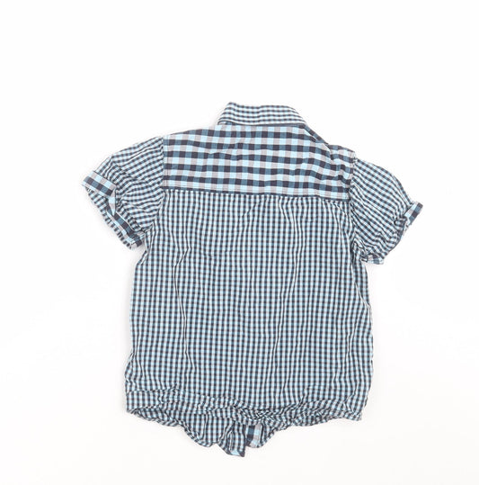 Matalan Boys Blue Check  Basic Button-Up Size 6-7 Years