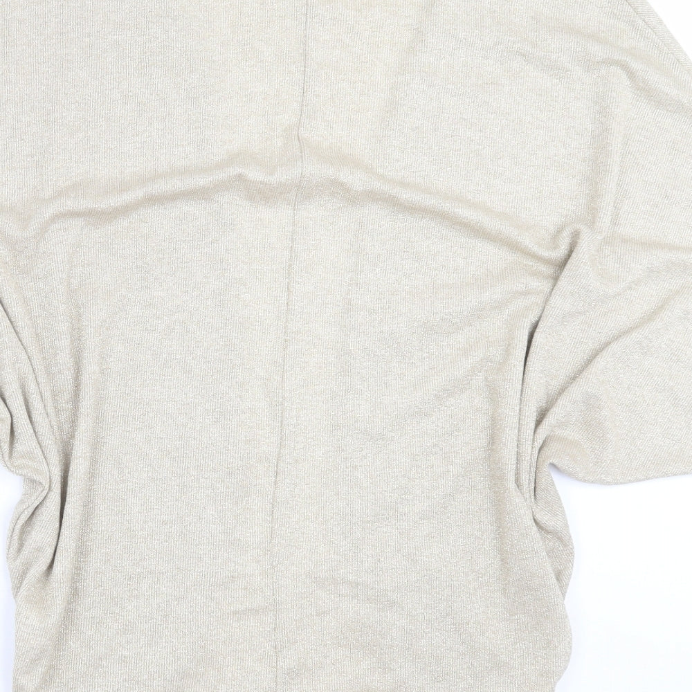 River Island Womens Gold   Cardigan Jumper Size 10
