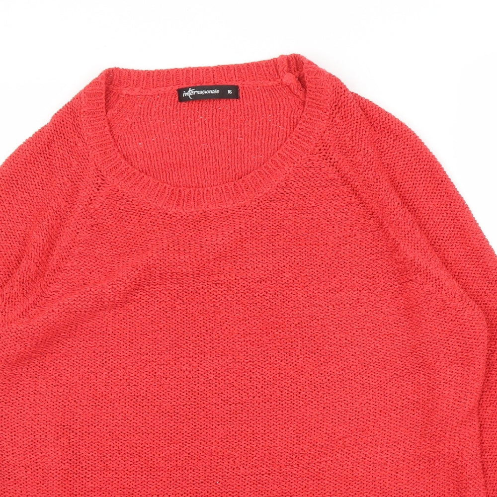 International Womens Red   Pullover Jumper Size 16