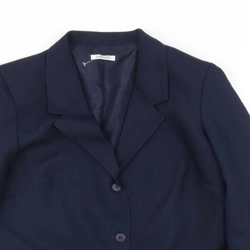 Damart Womens Blue   Jacket Suit Jacket Size 14