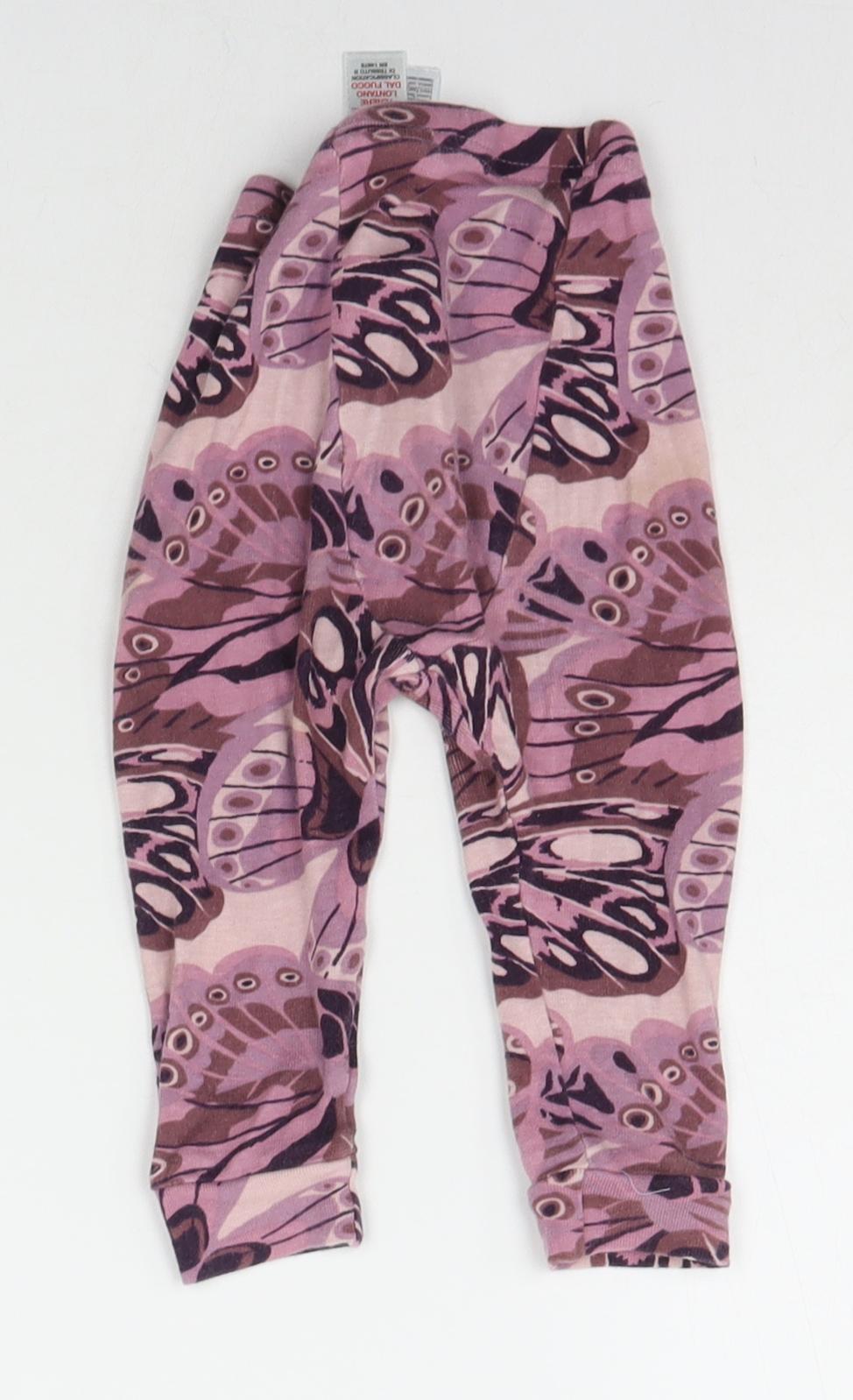Gap Baby Purple Geometric  Jogger Leggings Size 12-18 Months