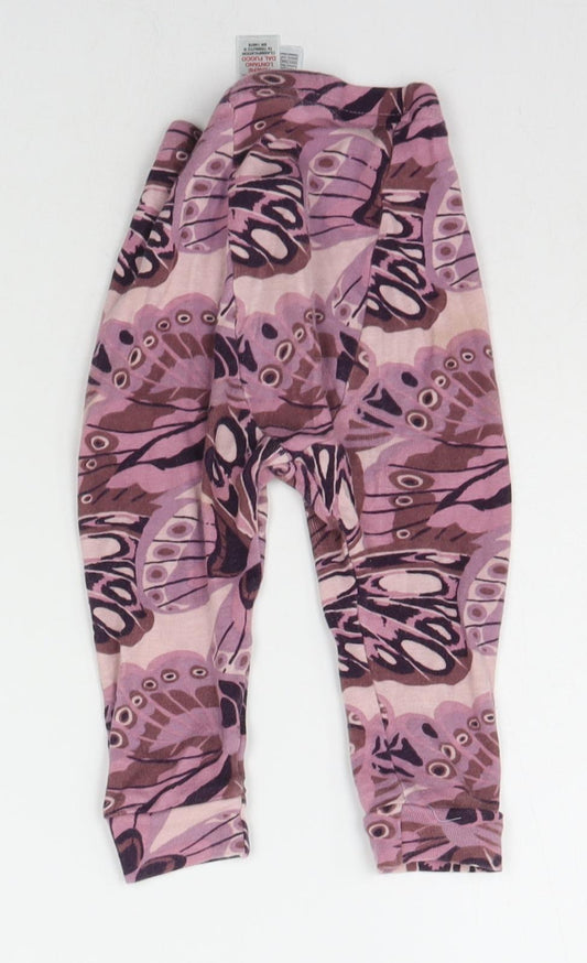 Gap Baby Purple Geometric  Jogger Leggings Size 12-18 Months