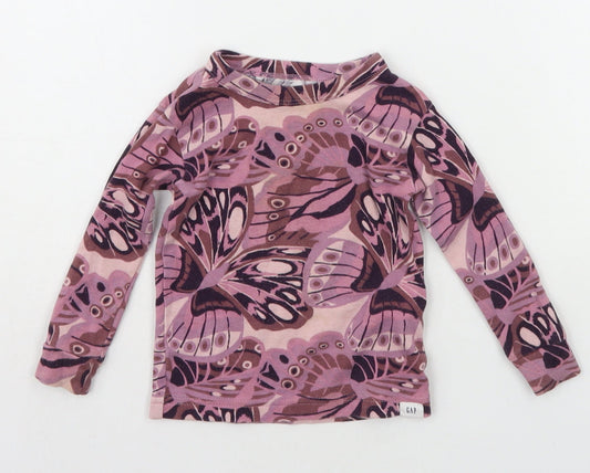 Gap Baby Purple Geometric  Basic T-Shirt Size 12-18 Months