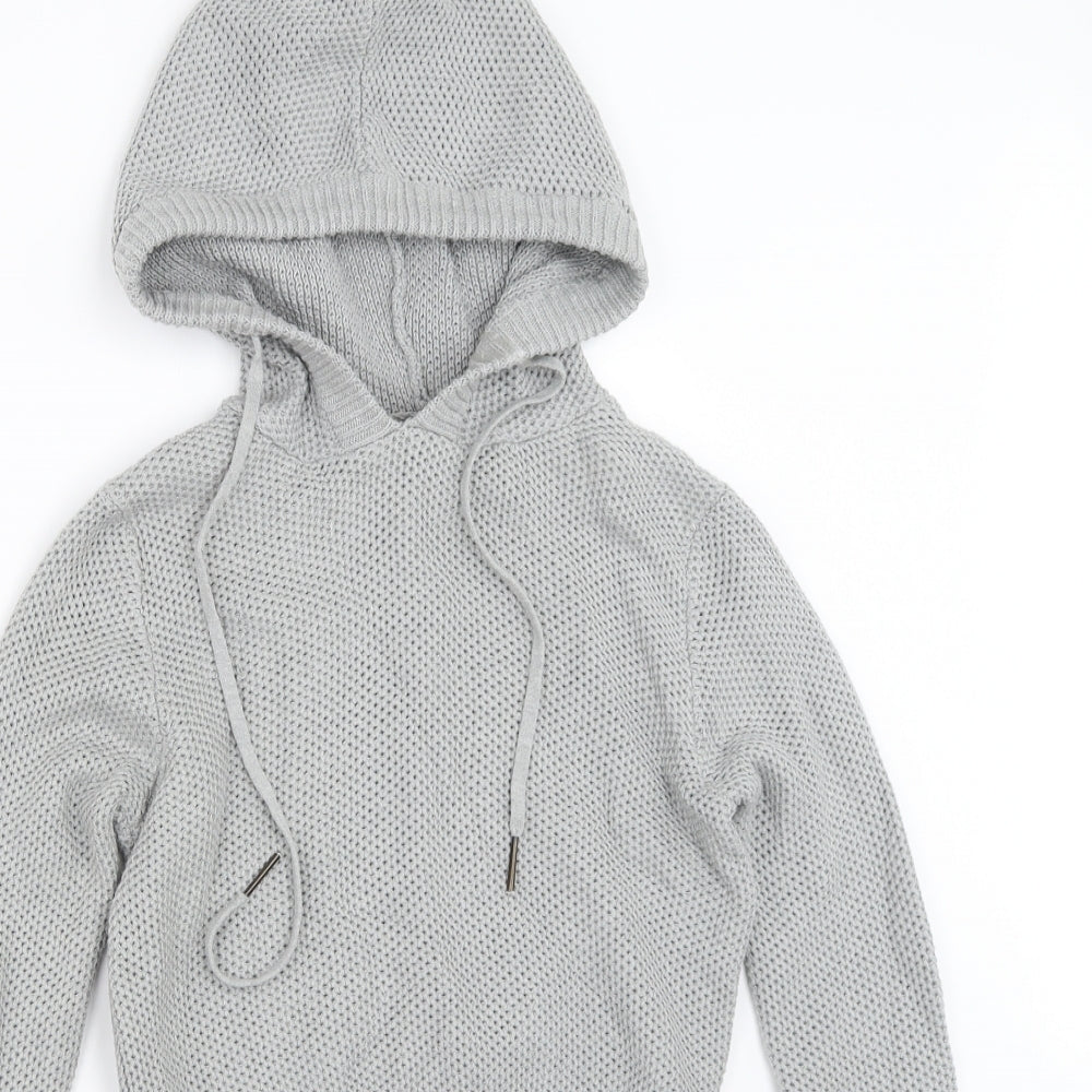 Select Womens Grey   Pullover Hoodie Size 6