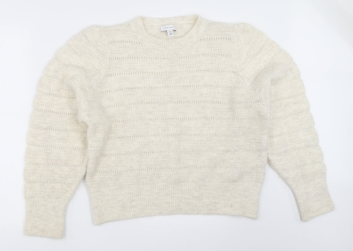Topshop Womens Ivory   Pullover Jumper Size L