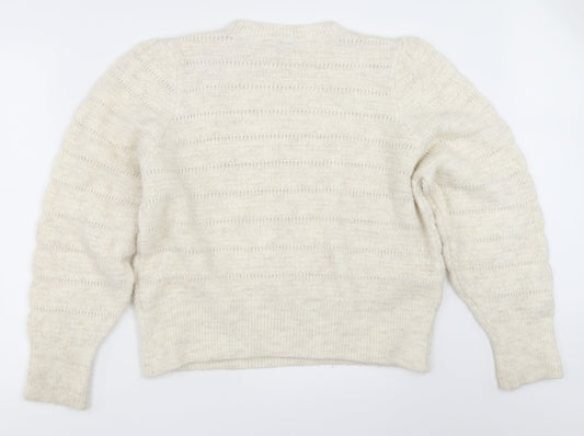 Topshop Womens Ivory   Pullover Jumper Size L