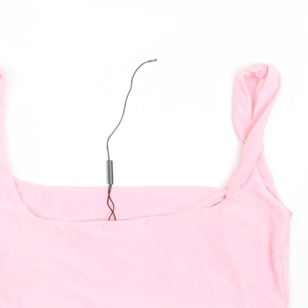PRETTYLITTLETHING Womens Pink   Cropped Tank Size 10