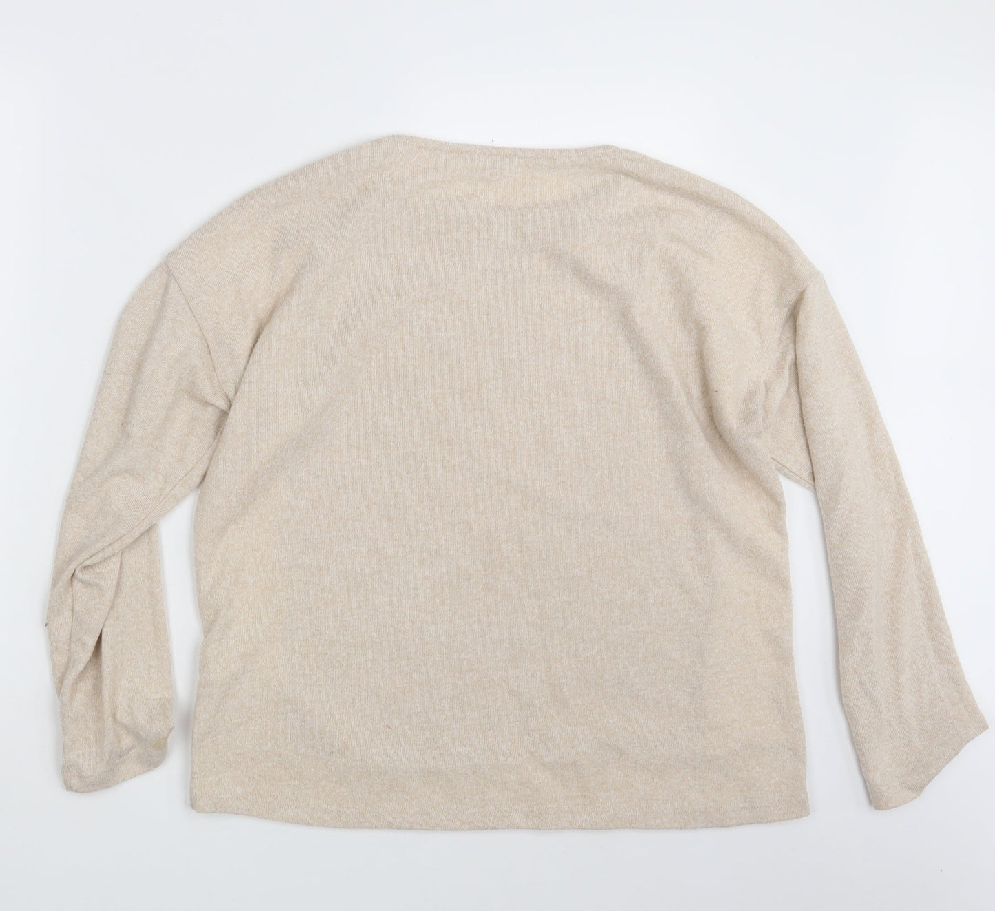 Jeff & Co Womens Beige   Pullover Sweatshirt Size 14