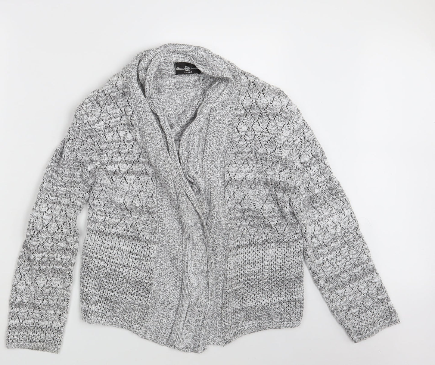 Classic Image Womens Grey  Knit Wrap Jumper Size M
