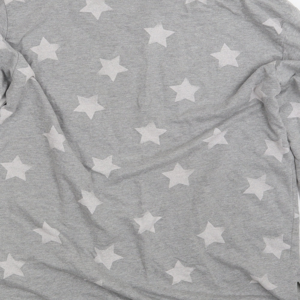 H&M Womens Grey Geometric  Pullover Sweatshirt Size M