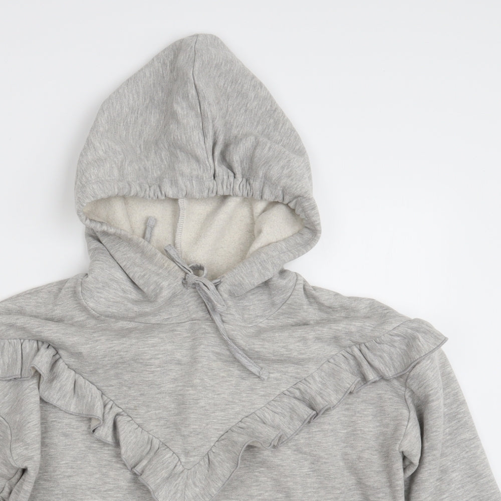 Papaya Womens Grey   Pullover Hoodie Size S