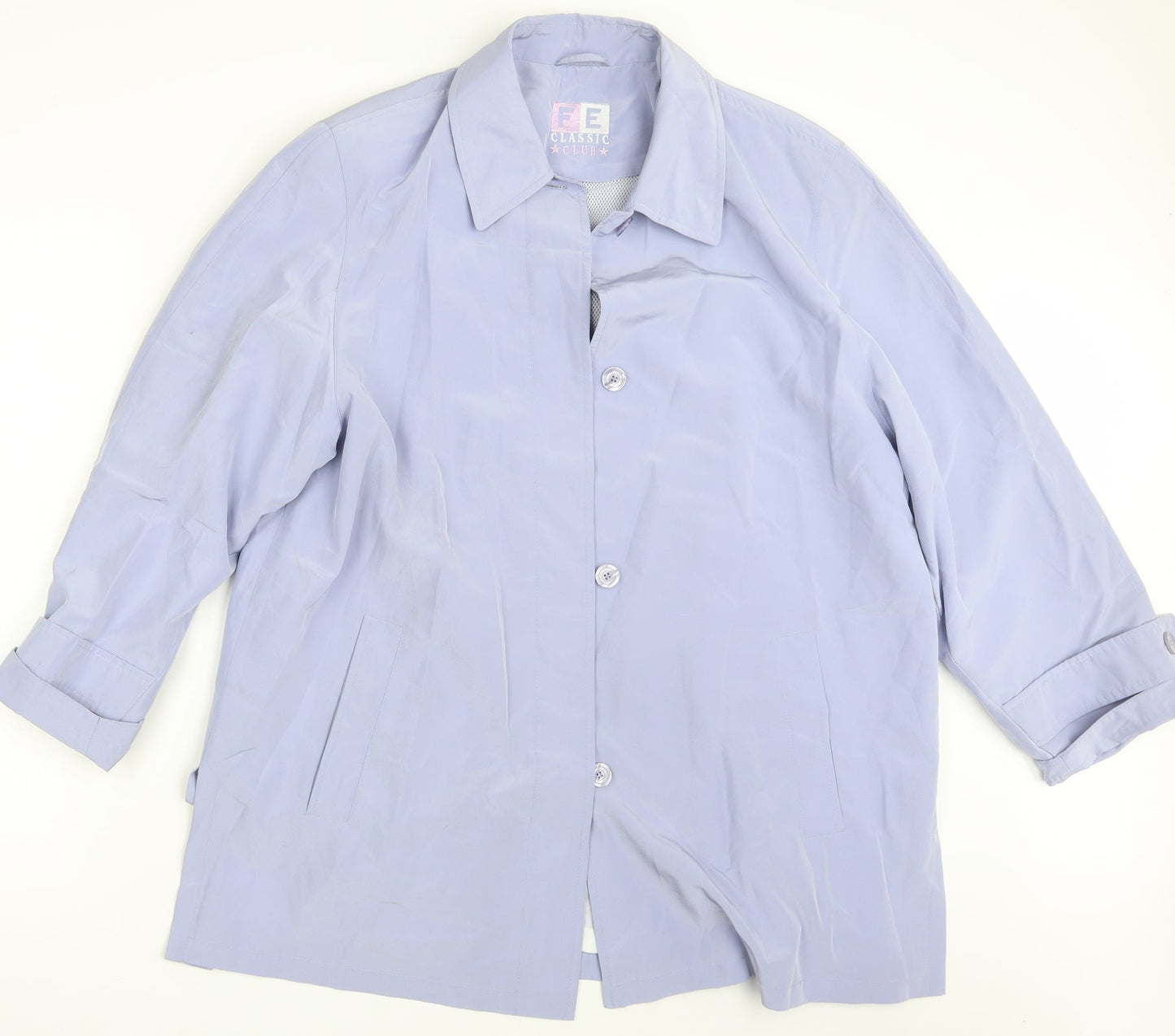 F E CLASSIC CLUB Womens Blue   Jacket Coat Size 14