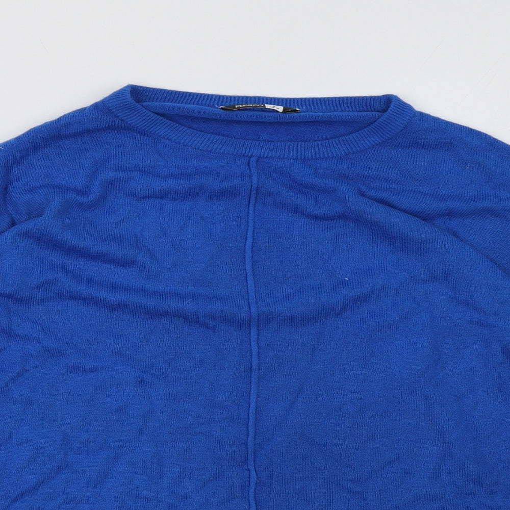 pep&co Womens Blue   Pullover Sweatshirt Size 8
