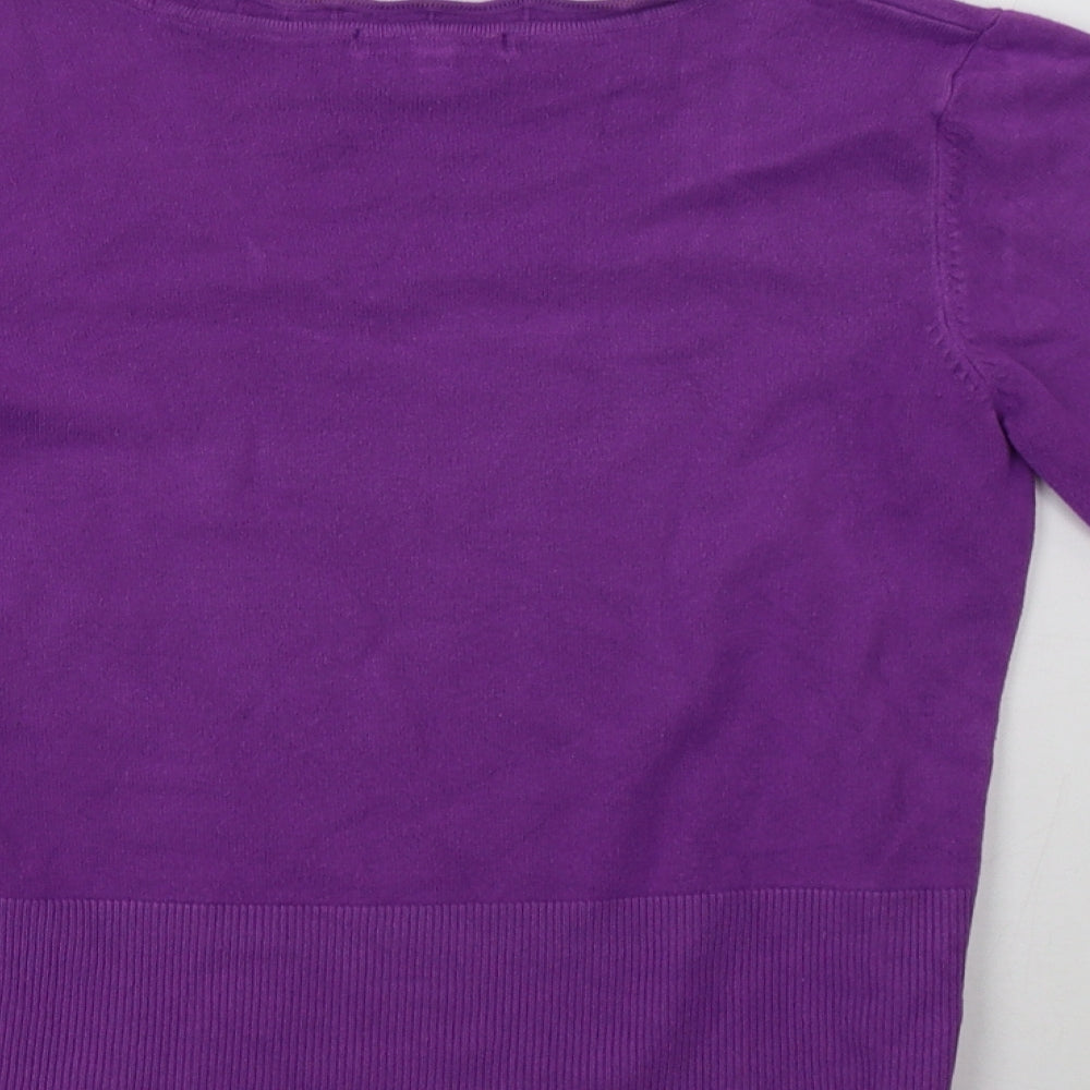 Linea Womens Purple   Pullover Sweatshirt Size S