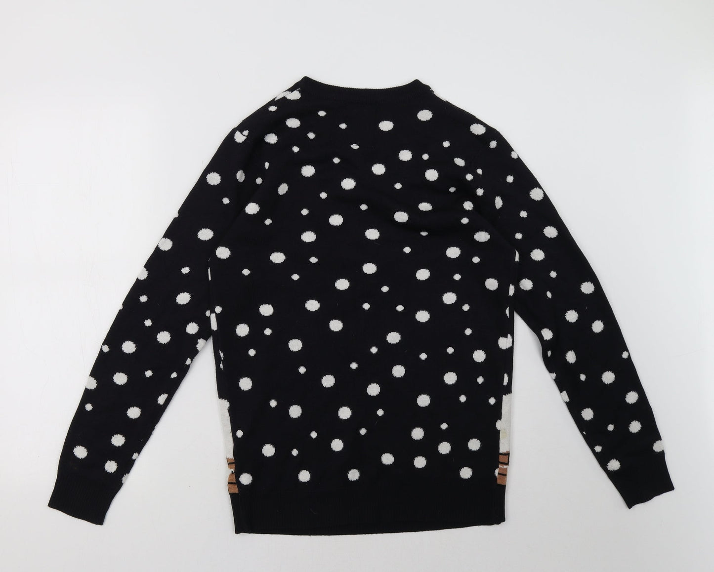 Brave Soul Mens Blue Polka Dot  Pullover Sweatshirt Size S  - christmas