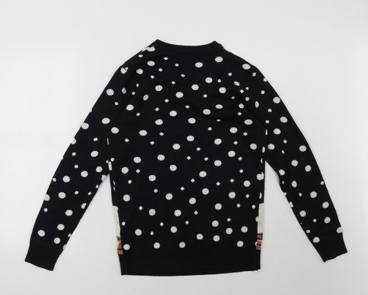 Brave Soul Mens Blue Polka Dot  Pullover Sweatshirt Size S  - christmas