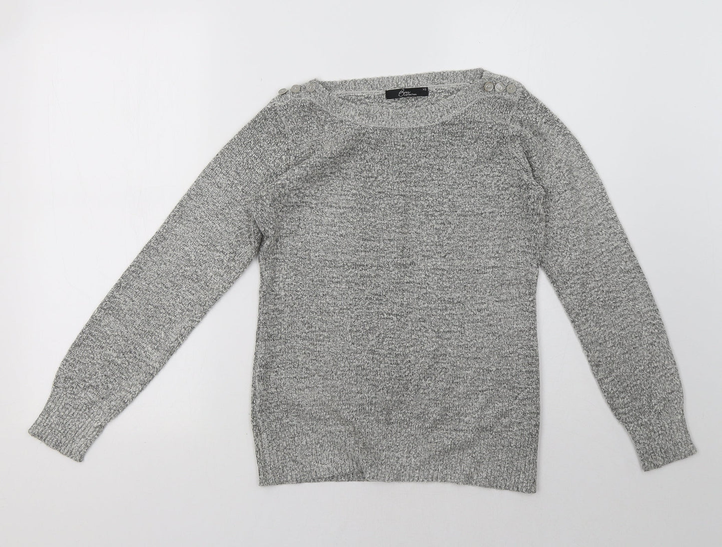 BM Womens Grey   Pullover Sweatshirt Size S