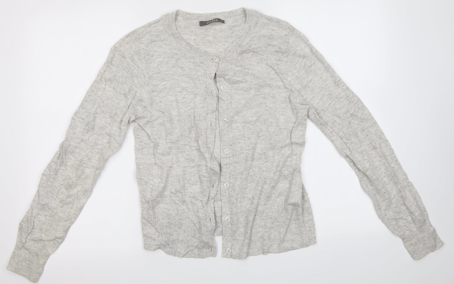 Oasis Womens Grey   Cardigan Jumper Size M